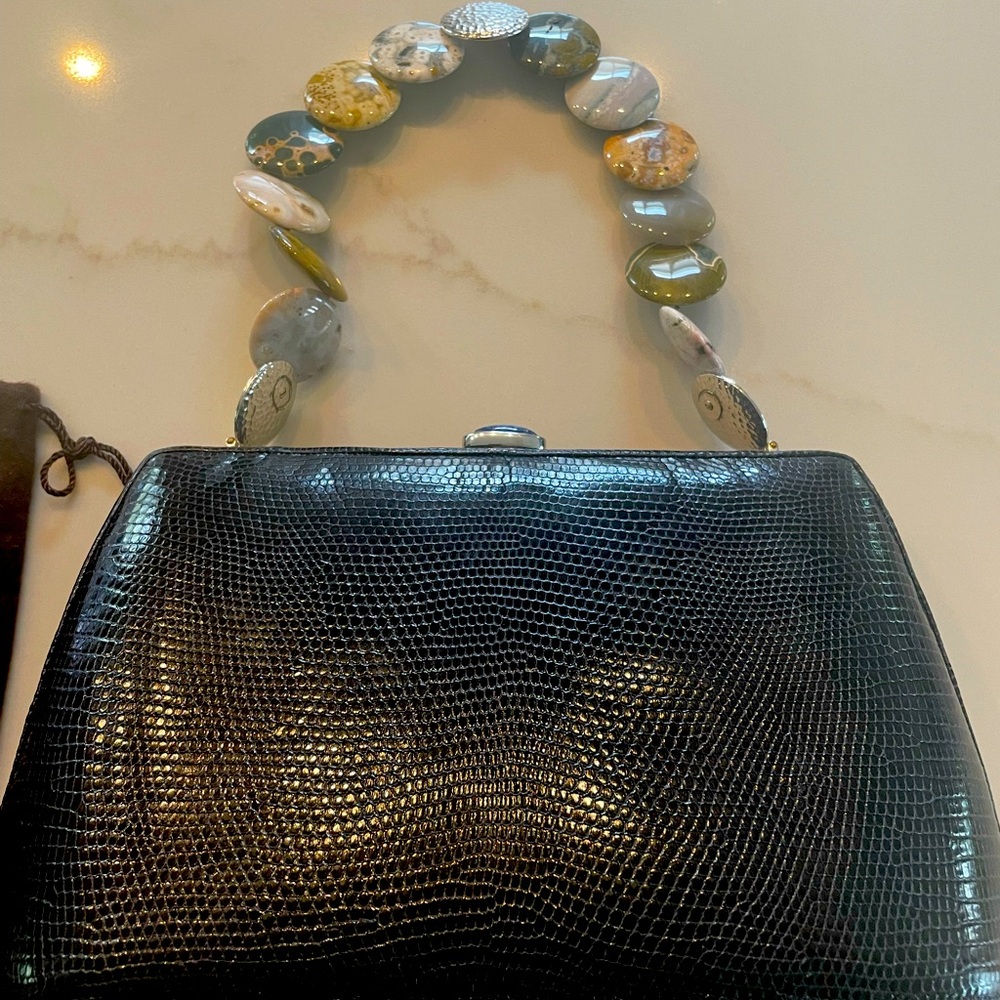 Navy blue Judith Leiber purse